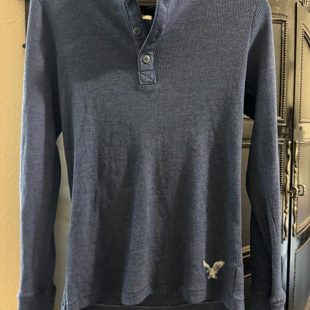 *American Eagle thermal button up long sleeve top